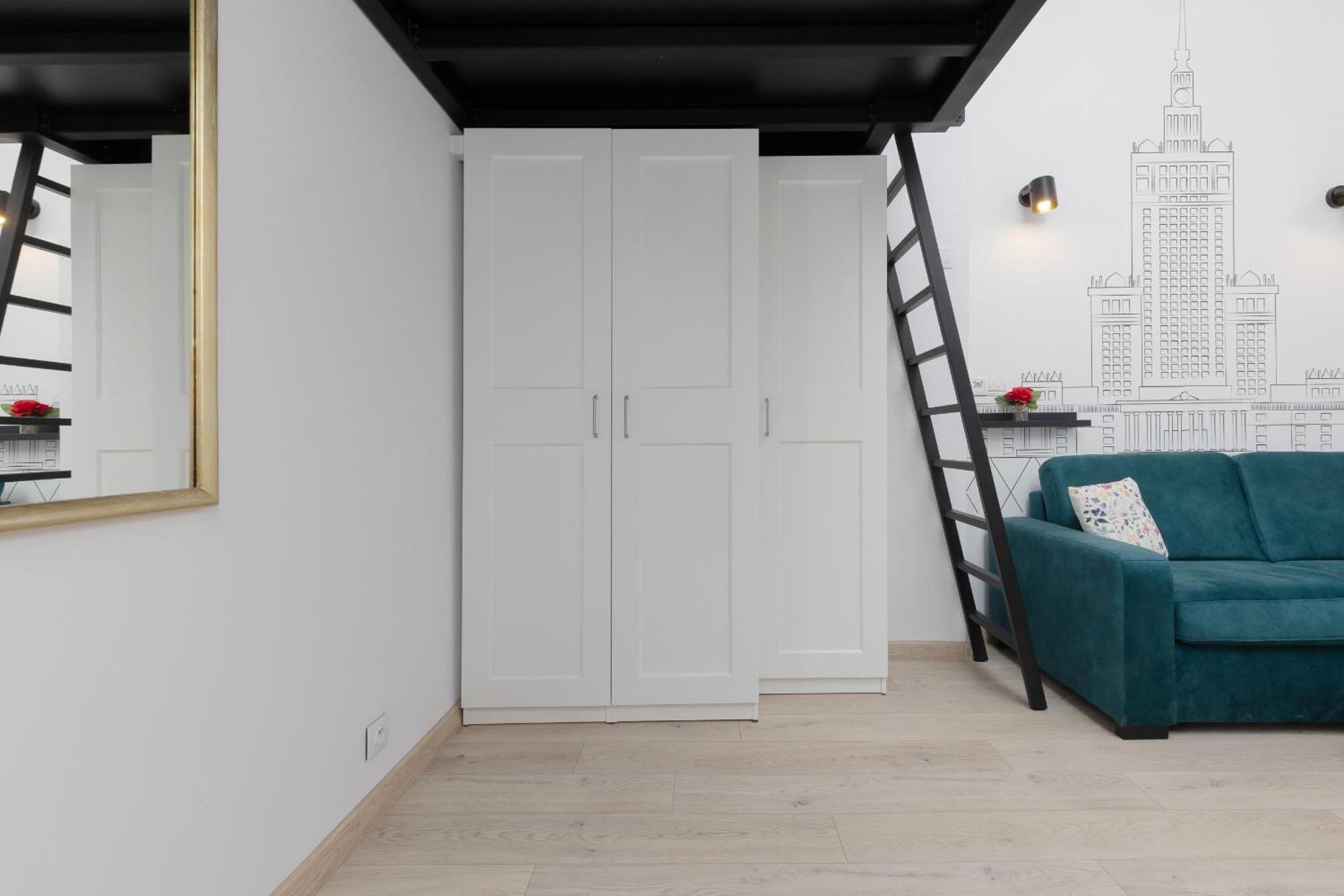 Aleja Wyzwolenia Studio with Mezzanine Warsaw Downtown by Noclegi Renters Luaran gambar