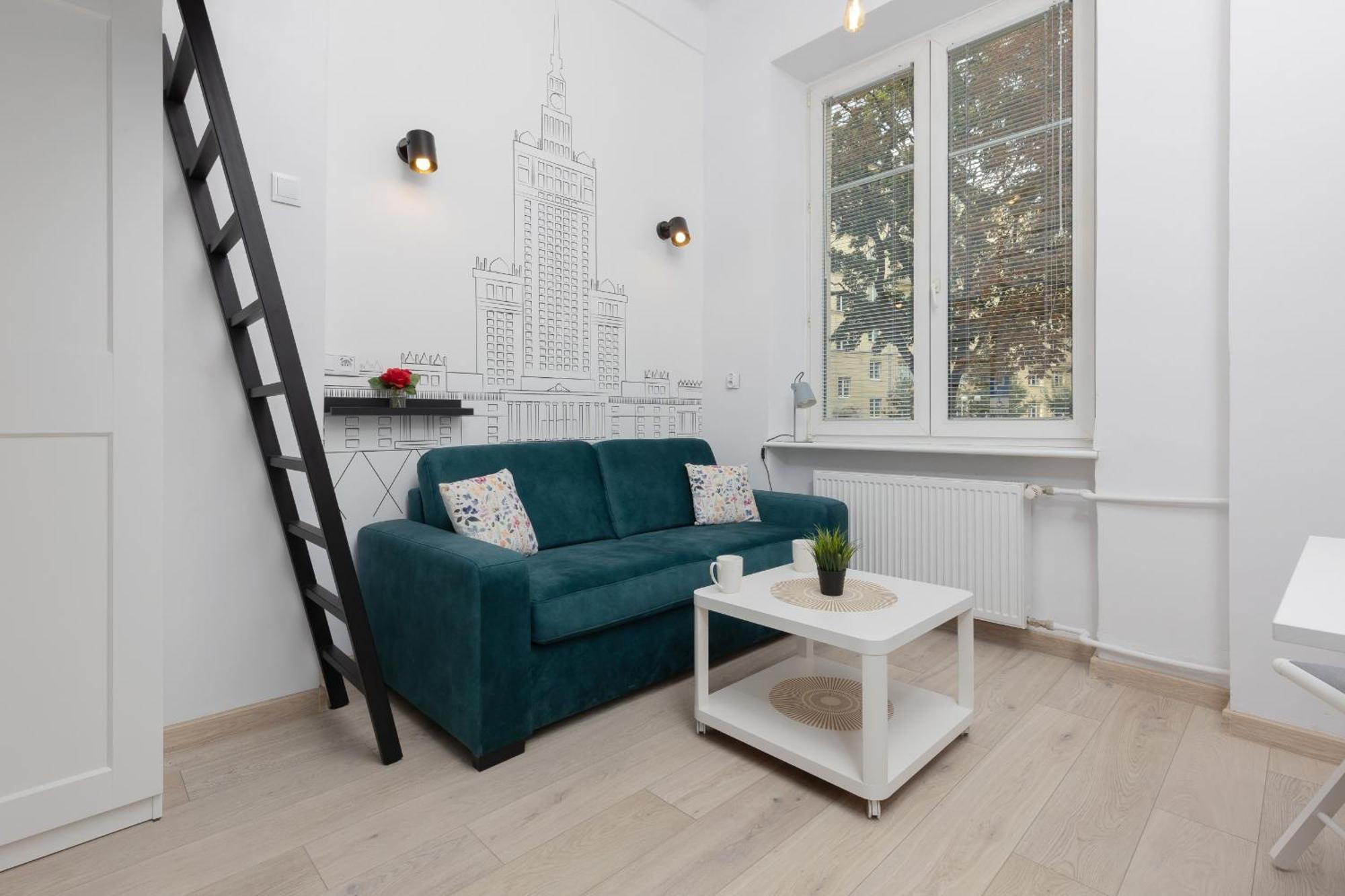 Aleja Wyzwolenia Studio with Mezzanine Warsaw Downtown by Noclegi Renters Luaran gambar